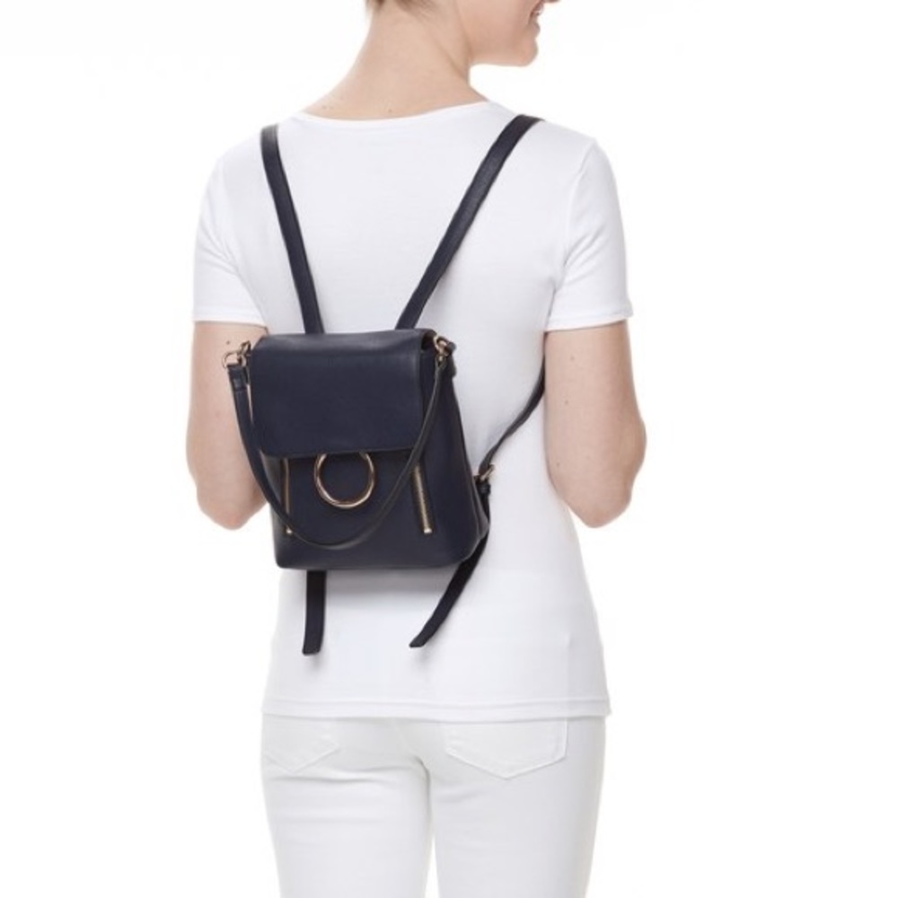 LC LAUREN CONRAD Pink O-Ring Convertible Backpack - Picture 7 of 8